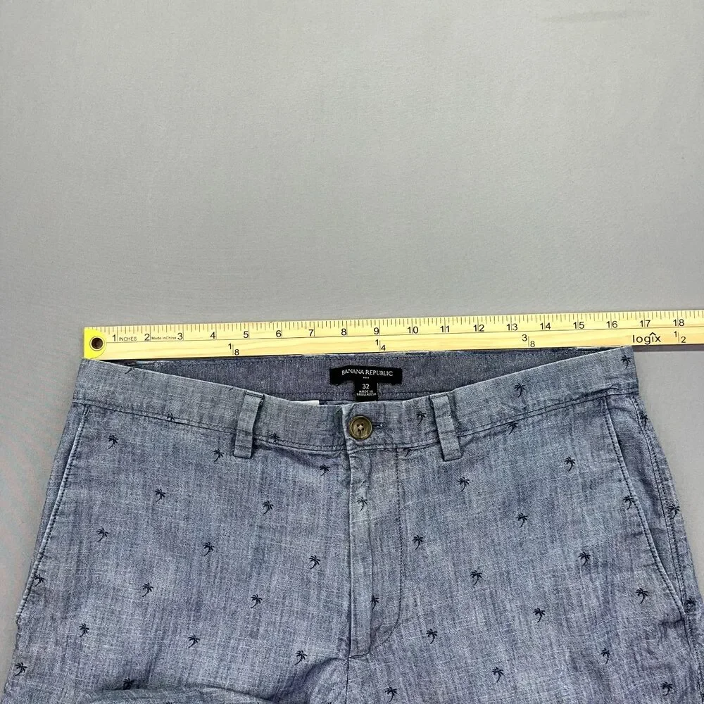 Banana Republic Mens Cotton Hawaiian Slash Pockets‎ Shorts Size 32